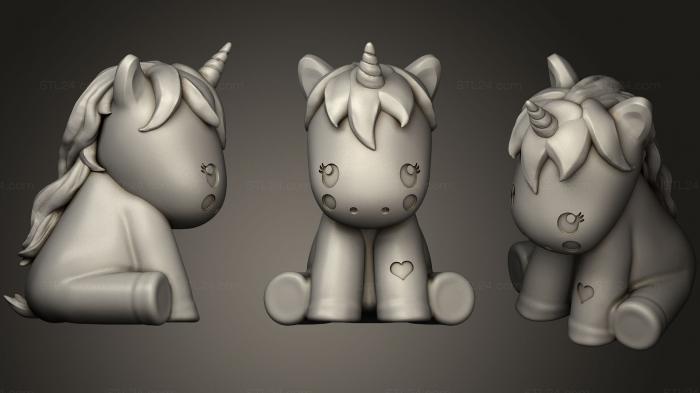Toys (Unicorn Cute, TOYS_0669) 3D models for cnc